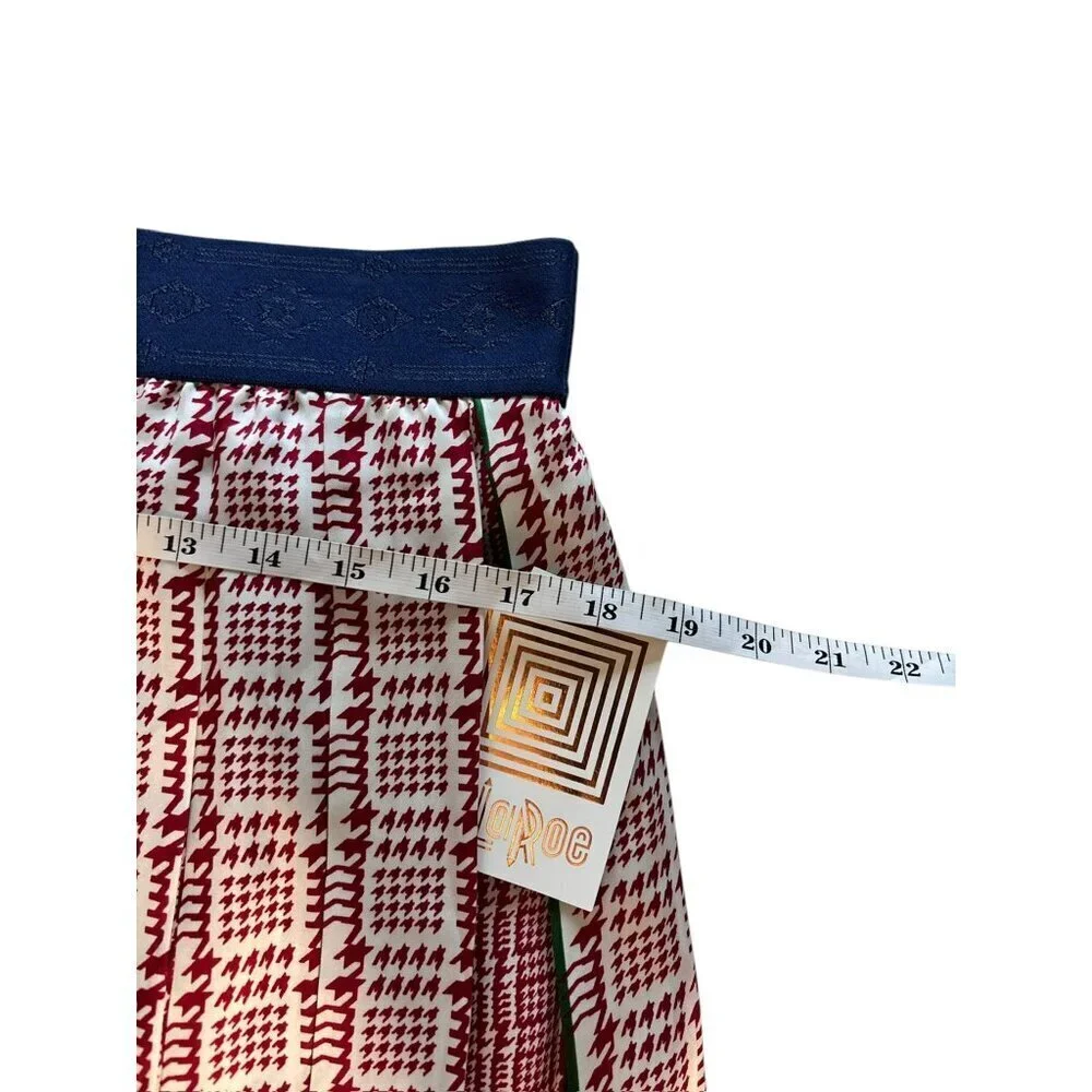 Lularoe Jill Women's Casual Red, White & Green Casual Soft Skirt - Picture 2 of 4